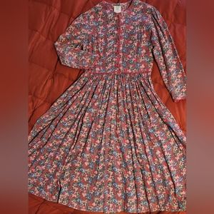Vintage Laura Ashley dress for the holidays
